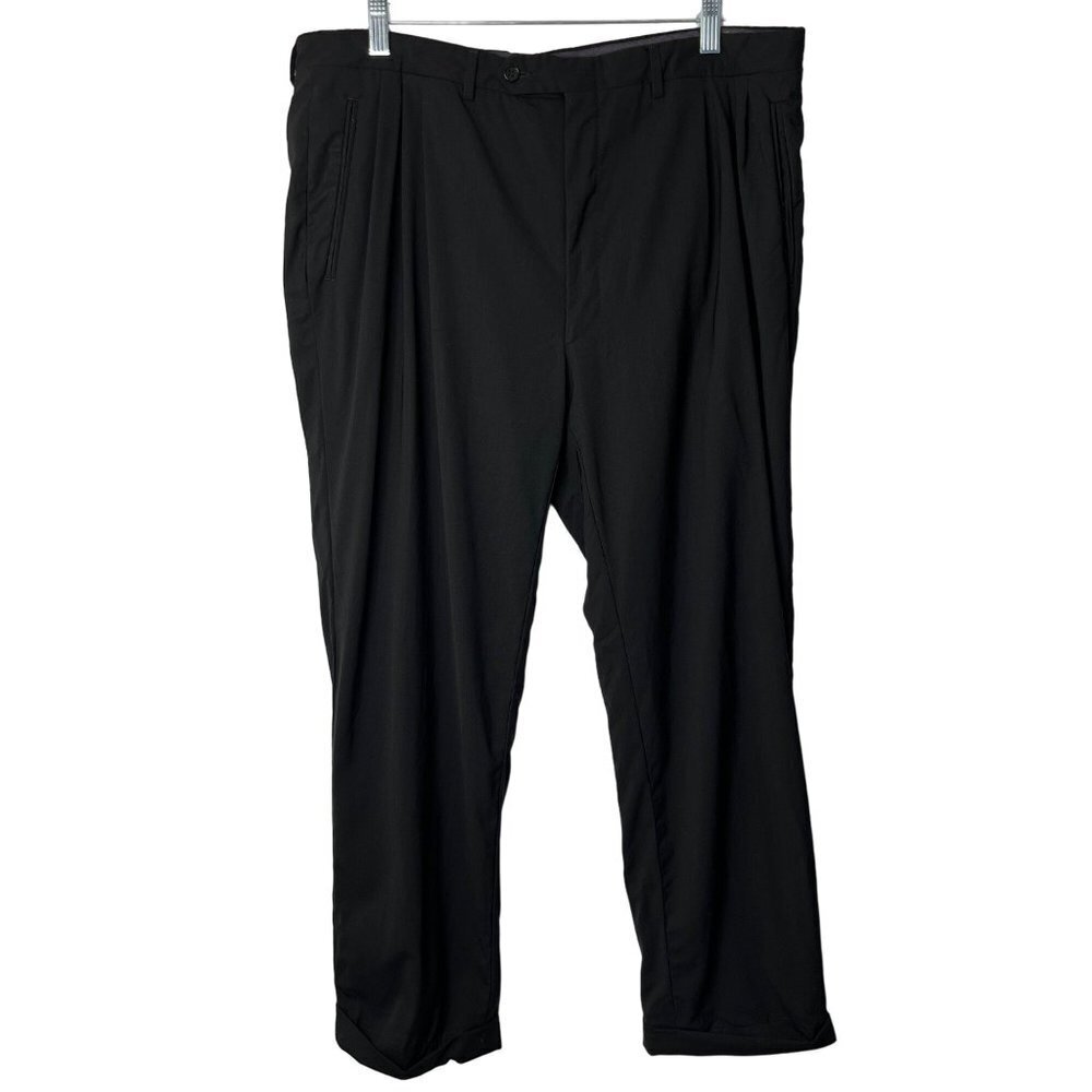 Emeriegildo Zenga High Performance Wool Dress Pants Men’s Black Size 38